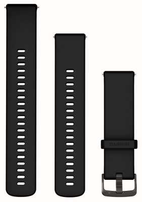 Garmin Bandes à dégagement rapide (22 mm) en silicone noir avec quincaillerie en ardoise 010-13256-21