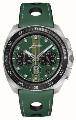 Junghans 1972 chronoscope édition sport 2024 (43,3mm) cadran vert / bracelet cuir vert 41/4467.00