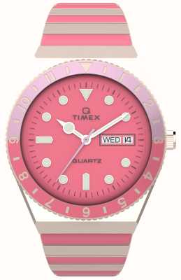 Timex Q timex (36mm) cadran rose / bracelet extensible rose TW2W41000