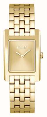 BOSS Cadran doré Lucy (22 mm) pour femme / bracelet en acier inoxydable doré 1502744