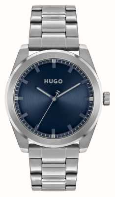 HUGO Cadran bleu #bright (42 mm) pour homme / bracelet en acier inoxydable 1530361