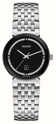 RADO Quartz Florence (30 mm) cadran noir / bracelet acier inoxydable R48913163
