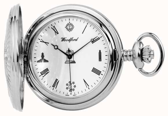 Woodford Montre de poche maçonnique en acier inoxydable 1227