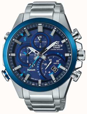 Casio Montre intelligente solaire robuste à synchronisation Bluetooth Ex Display Edifice EQB-501DB-2AEREXDISPLAY