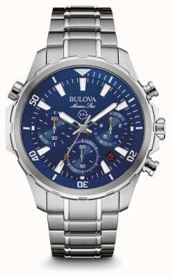 Bulova Cadran bleu marine star chronographe homme 96B256