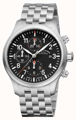 Muhle Glashutte Terrasport I chronographe bracelet en acier inoxydable cadran noir M1-37-74-MB