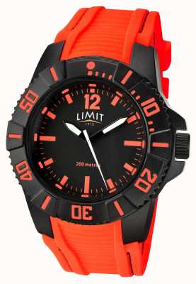 Limit Bracelet orange actif pour hommes cadran noir 5547.64