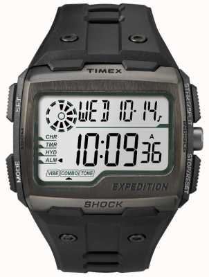 Timex Chronographe d'alarme de choc de grille pour hommes tout noir TW4B02500