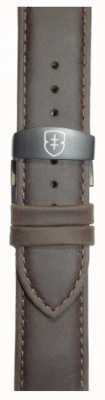 Elliot Brown Bracelet déployant en cuir marron de 22 mm pour hommes uniquement STR-L07