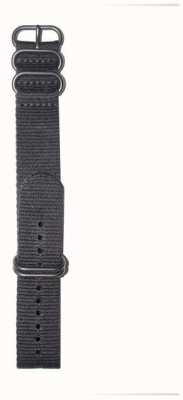 Elliot Brown Bracelet en nylon balistique noir 22 mm pour hommes uniquement STR-N02