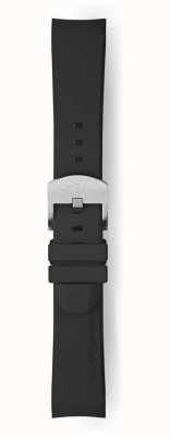Elliot Brown Bracelet à boucle ardillon en caoutchouc noir de 22 mm pour hommes uniquement STR-R01