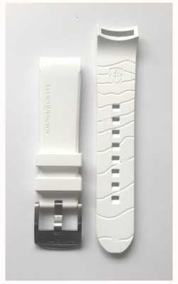 Elliot Brown Bracelet à boucle en acier inoxydable en caoutchouc blanc de 22 mm pour hommes uniquement STR-R07