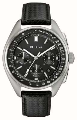 Bulova Lunar pilot chronographe édition spéciale (45mm) cadran noir / cuir noir + bracelet nato 96B251