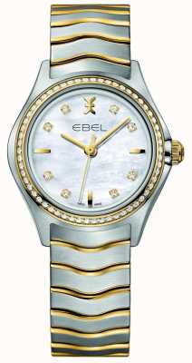EBEL Montre femme Wave bicolore sertie de diamants 1216351