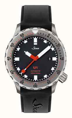 Sinn U1 U-boat acier 1000m divers bracelet en silicone noir 1010.010