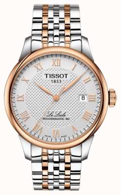 Tissot Le locle powermatic 80 homme plaqué or rose bicolore T0064072203300