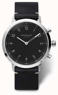 Kronaby Bracelet cuir noir nord 41 mm acier inoxydable a1000-3126 S3126/1