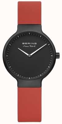 Bering Boîtier et cadran plaqués IP noirs à bracelet rouge Max René 15531-523