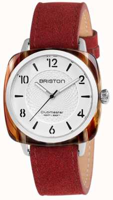 Briston Clubmaster chic bracelet rouge cadran blanc 18536.SA.BE.2G.LNR
