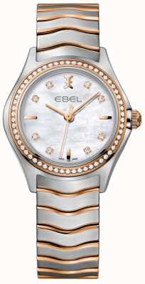 EBEL Wave lady - Cadran nacre 66 diamants (30 mm) / Or rose 18 carats et acier inoxydable 1216325