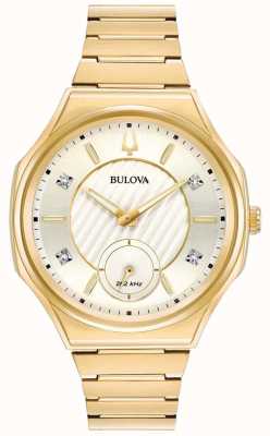 Bulova | courbe | femmes | bracelet doré | 97P136