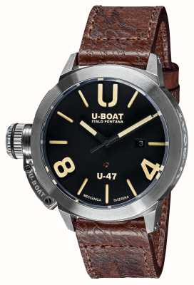 U-Boat Bracelet automatique en caoutchouc noir Classico 47 as1 8105