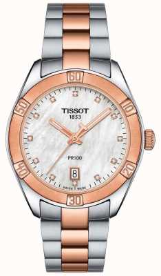 Tissot Montre bracelet femme pr100 sport chic bicolore T1019102211600