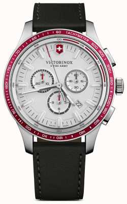 Victorinox Swiss Army Alliance homme chronographe sport cadran blanc cuir noir 241819