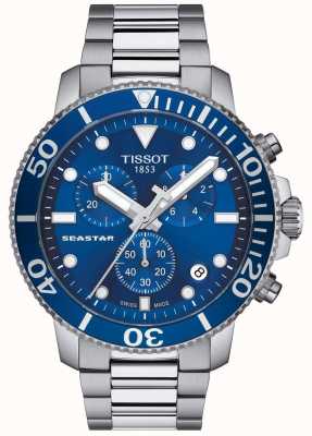Tissot Chronographe homme seastar 1000 quartz bleu/acier inoxydable T1204171104100
