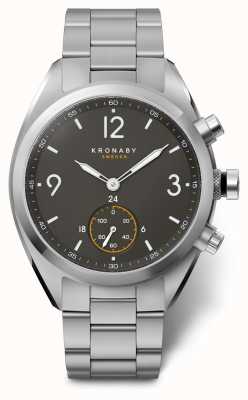 Kronaby Bracelet en acier inoxydable cadran noir apex 41mm a1000-3113 S3113/1