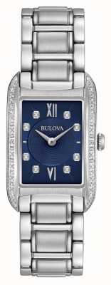 Bulova Bracelet en acier inoxydable serti de diamants pour femmes 96R211