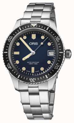 ORIS Divers soixante-cinq automatique (36 mm) cadran bleu / bracelet en acier inoxydable 01 733 7747 4055-07 8 17 18