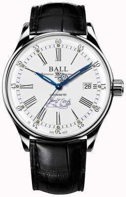 Ball Watch Company Trainmaster effort chronomètre cuir édition limitée NM3288D-LL2CJ-WH