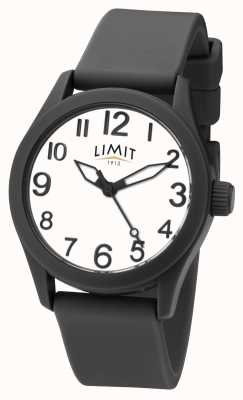 Limit | bracelet en silicone noir | cadran blanc | 5720