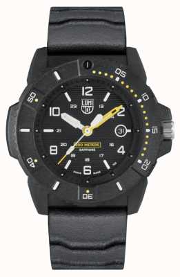 Luminox Navy Seal série 3600 pour hommes | bracelet en caoutchouc noir | cadran noir XS.3601