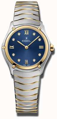 EBEL Sport classique - Cadran bleu 8 diamants (29 mm) / Or 18 carats et acier inoxydable 1216446A