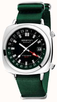 Briston Édition limitée Clubmaster gmt | automatique | bracelet nato vert 19842.PS.G.10.NBG