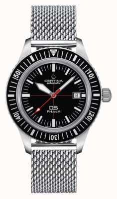 Certina | ds ph200m | bracelet en maille inoxydable | cadran noir | C0364071105000