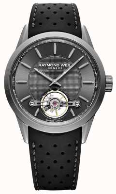 Raymond Weil Hommes | cadran gris automatique indépendant | bracelet en caoutchouc noir | 2780-TIR-60001
