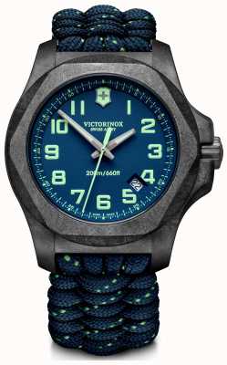 Victorinox | i.n.o.x carbon homme | cadran bleu | bracelet paracord bleu | 241860