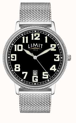 Limit | bracelet en maille en acier inoxydable pour hommes | cadran noir | 5748.01