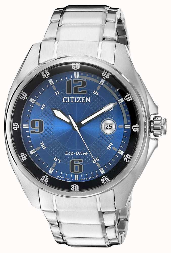 Citizen Ecodrive Pour Homme Cadran Bleu Bracelet En Acier