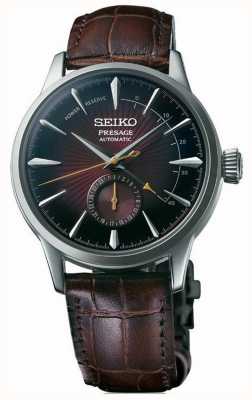Seiko Presage Automatic Black Cat Martini 'Cocktail Time' Cuir Marron SSA393J1