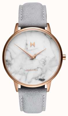 MVMT Marbre Boulevard Beverly | bracelet en cuir gris | cadran en marbre D-MB01-RGLAMA
