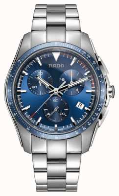 RADO Montre XXL hyperchrome chronographe en acier inoxydable à cadran bleu R32259203