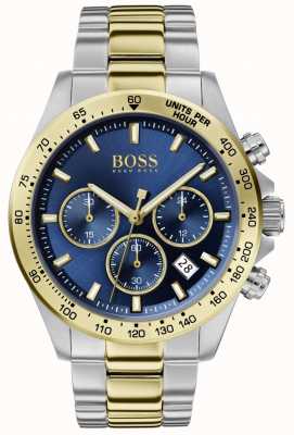 BOSS | héro sport lux pour hommes | bracelet bicolore | cadran bleu | 1513767