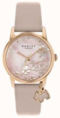 Radley Floral botanique | bracelet en cuir nu | cadran floral rose | RY2884