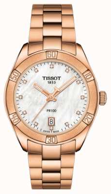 Tissot | pr 100 sport chic | bracelet en or rose | nacre T1019103311600