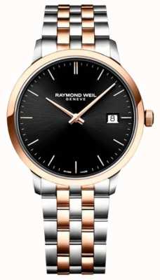 Raymond Weil | toccata pour hommes | acier inoxydable bicolore | cadran noir | 5485-SP5-20001