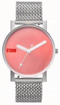STORM | nouveau blast v2 mesh rouge | bracelet en maille d'argent | cadran rouge | 47457/R